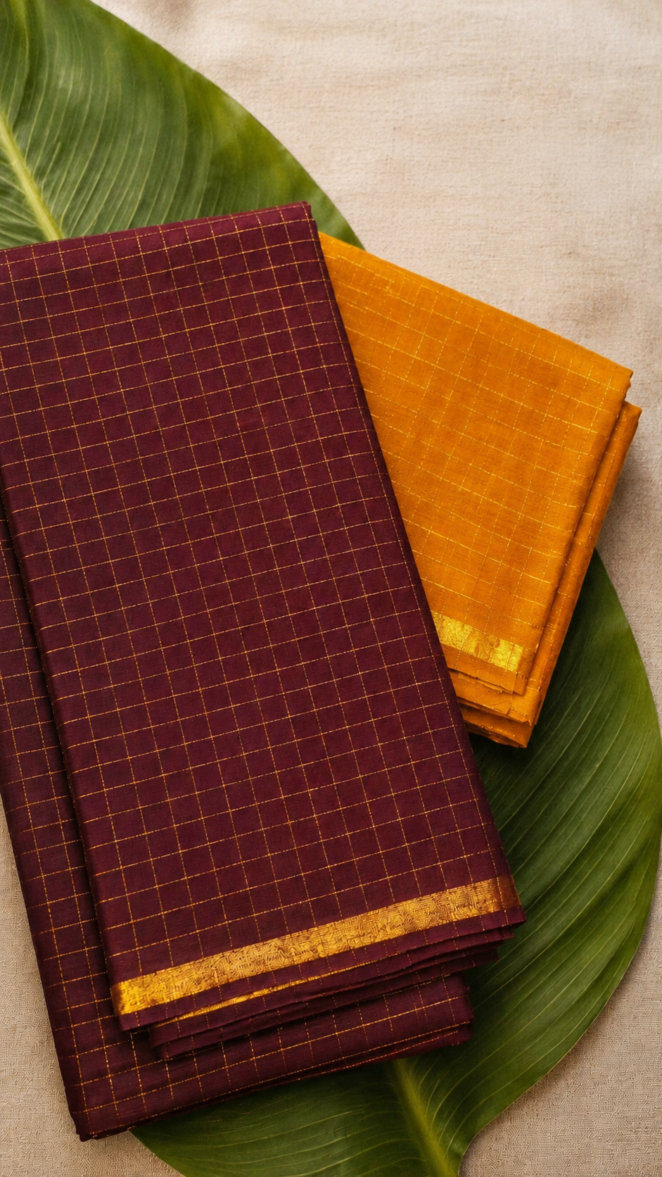 Premium Maroon and Mustard Yellow Contrast Pendax Sungudi Pure Cotton Saree